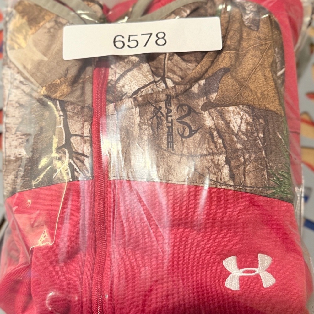 Under Armour Realtree Camo 1/4 Zip Fleece Pullover Womens Medium Full Zip Pink - Picture 8 of 8